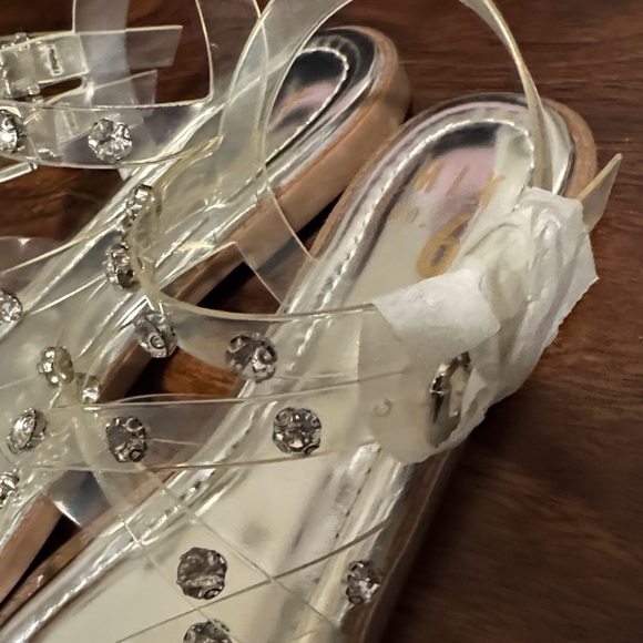 Mix No. 6 Silver and Clear Rhinestone Sandals - Picture 2 of 3